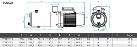 Поверхностный насос Espa tecno 25 4M