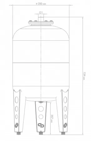 Расширительный бак для отопления ДЖИЛЕКС В 50