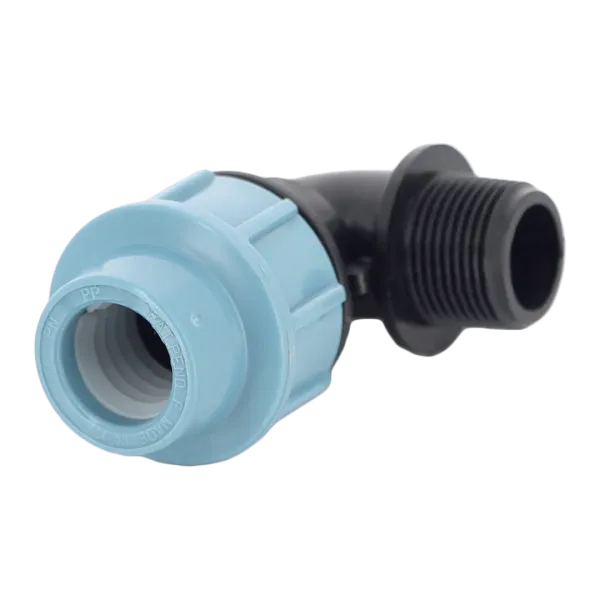 Колено компрессионное (угол) Unidelta 25 х ½" с наружной резьбой